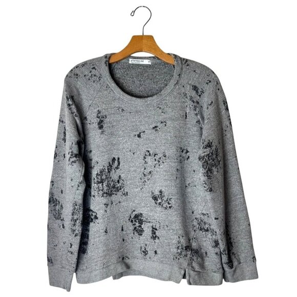Stateside‎ Sweatshirt Women Medium Gray Distressed Pullover Streetwear Athletic - Picture 1 of 7